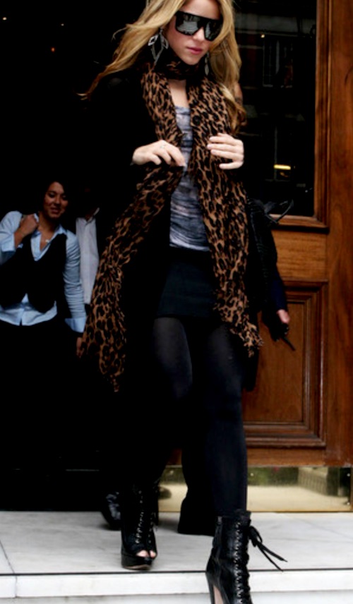 Leopard snygg ullscarf  - 2
