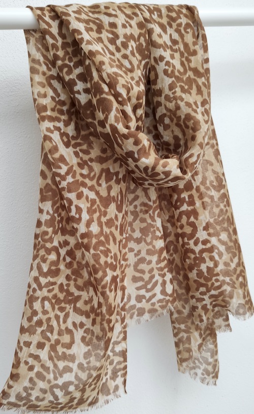 Leopard snygg ullscarf