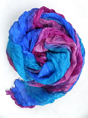Chiffon turkos lila silkescarf