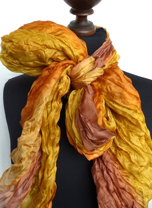 Chiffon gul silke scarf - 2