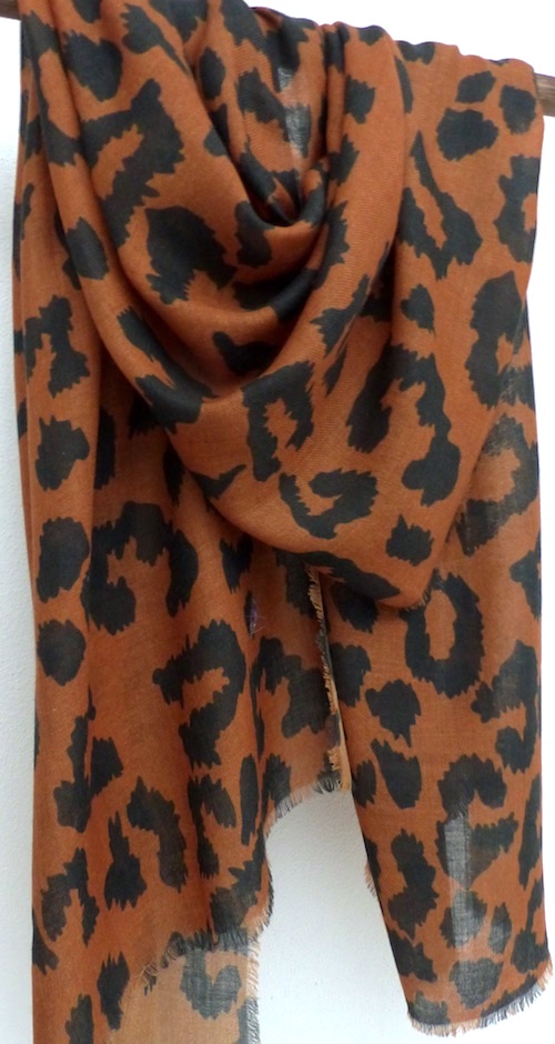 Leopard supermjuk ullsilkesjal