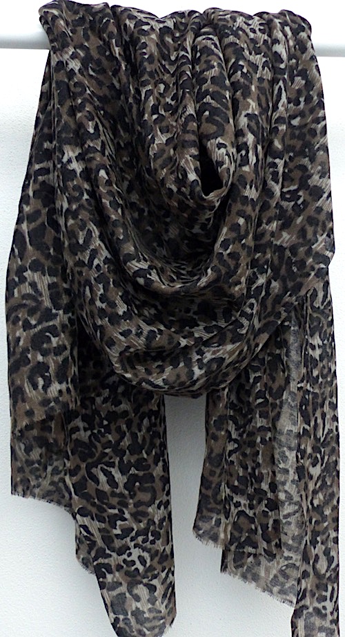 Leopard ullscarf XL