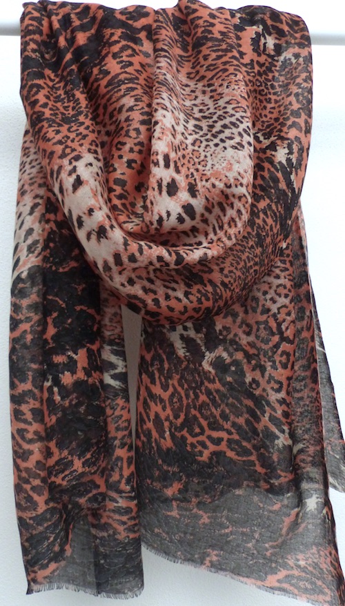 Leopard snygg ullscarf