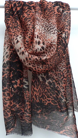 Leopard snygg ullscarf