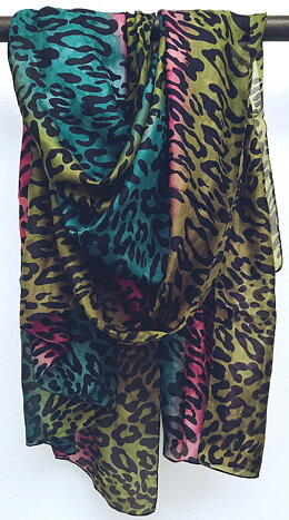 Leopard snygg silkescarf XL
