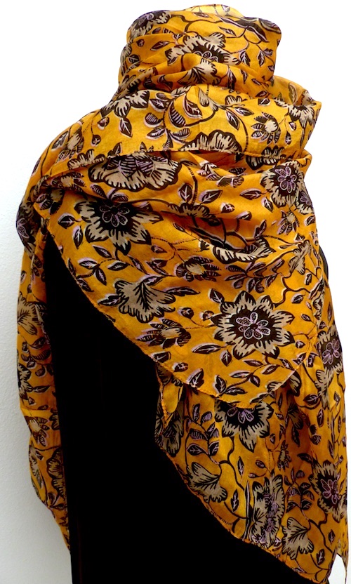 Sicily guldig silkescarf XL - 2
