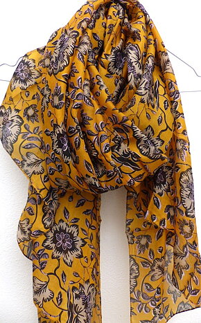 Sicily guldig silkescarf XL