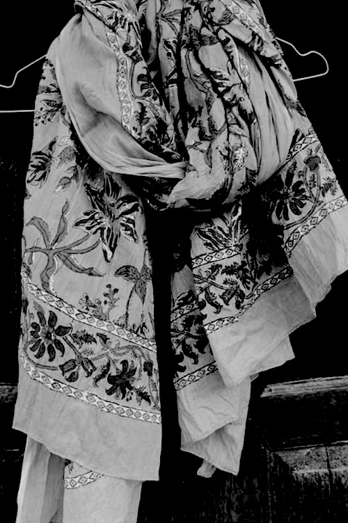 Lisa röd bomullssjal / sarong - 4