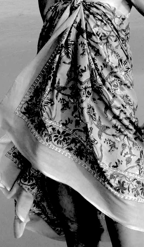 Lisa röd bomullssjal / sarong - 3