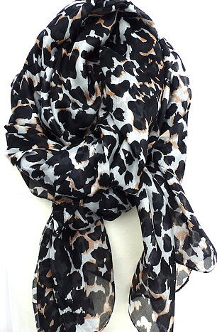Leopard snygg silkescarf XL