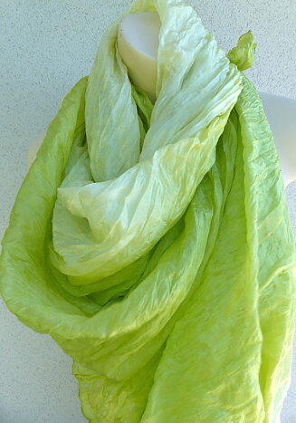 Chiffon grön silkesjal