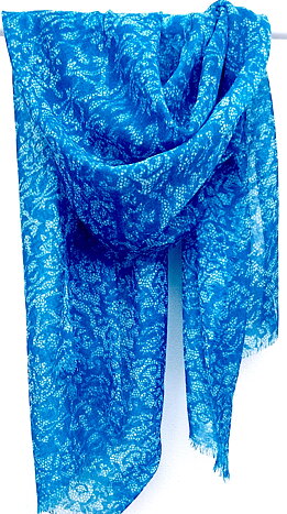 Sirine blå ullscarf 