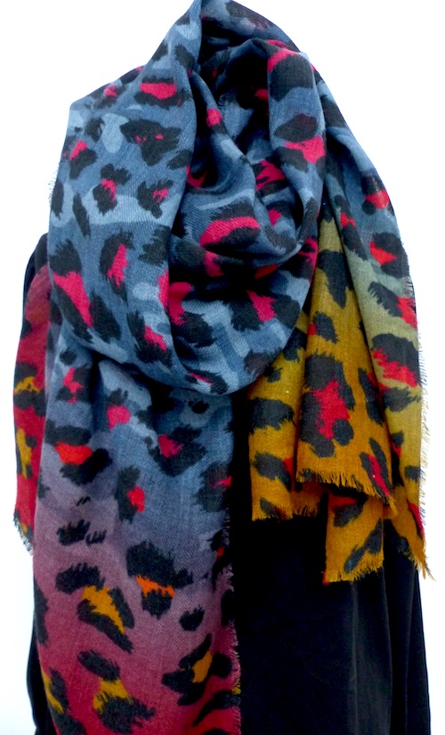 Leopard supermjuk ullsilkesjal