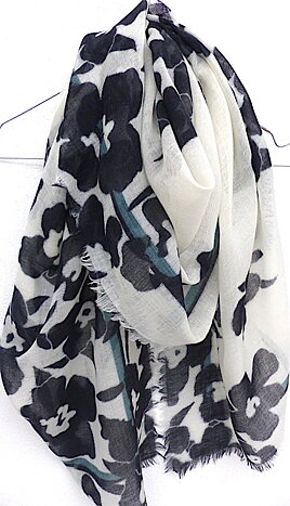 Marco Polo blommig ullscarf