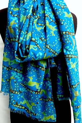 Assisi scarf i bomullssilke