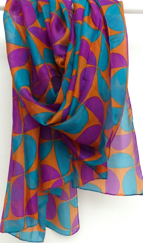 Kusama snygg silkescarf XL