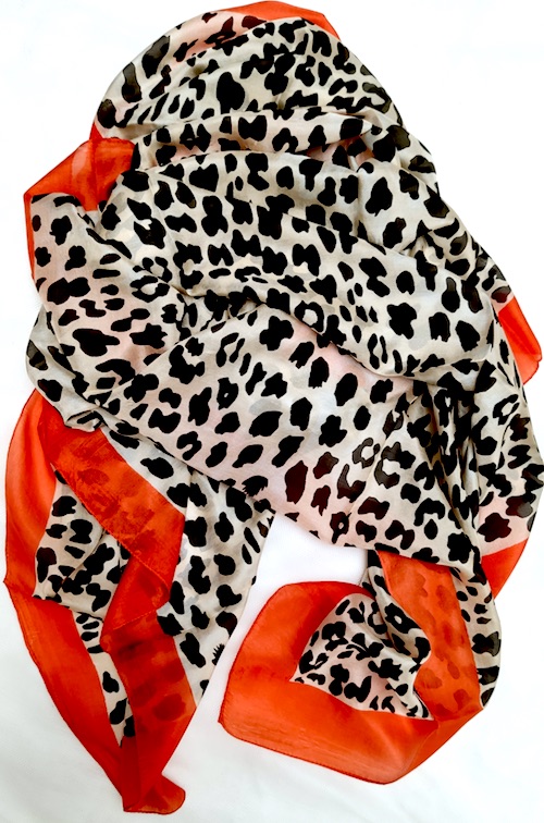 Leopard silkescarf XL