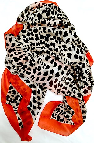 Leopard silkescarf XL
