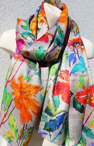 Fransesca designsjal silke