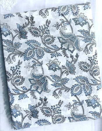 Blocktryckt bomullssjal / sarong 