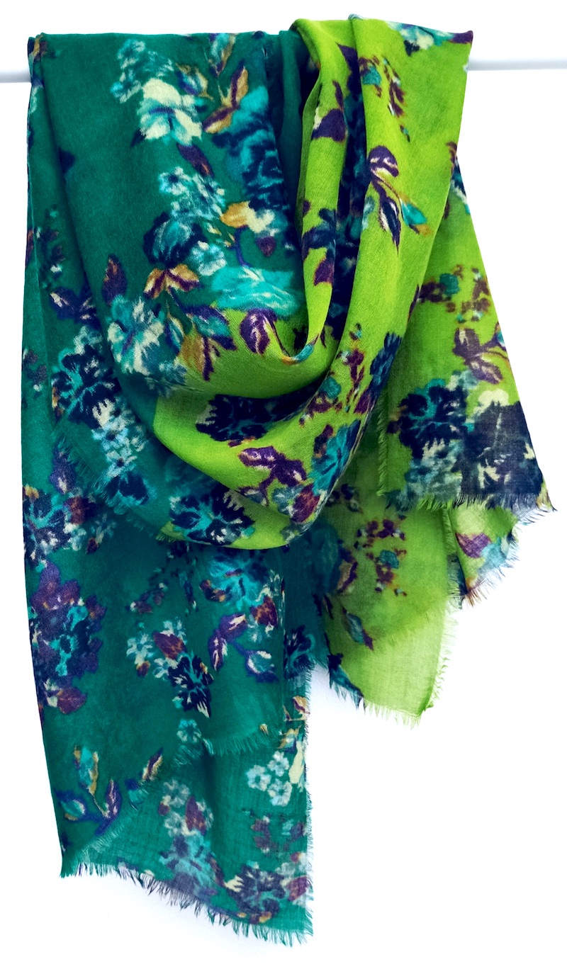Fransa blommig ullscarf
