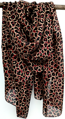 Leopard silkescarf XL