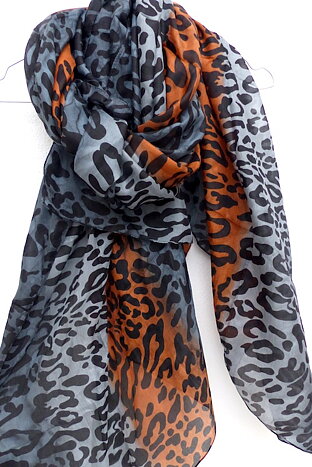 Leopard silkescarf XL