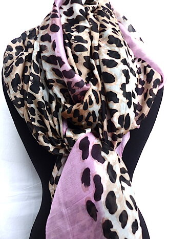 Leopard silkescarf XL
