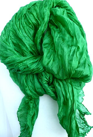 Chiffon grön silkesjal