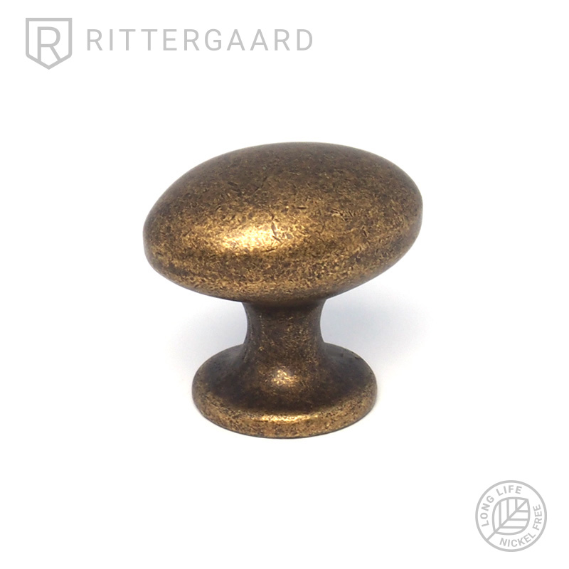 Knopp Fridhem Oval 38 - Antik Brons