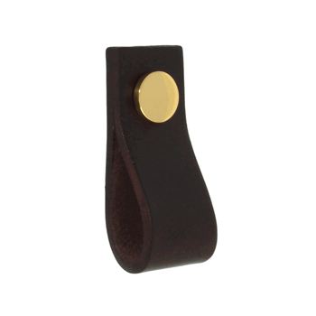 Läderhandtag Classic Loop 65  - Mörk Choklad/Mässing