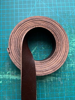 DIY - Läderrem choklad färg 25 mm