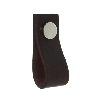 Läderhandtag Classic Loop 65  - Mörk Choklad/Blank Nickel