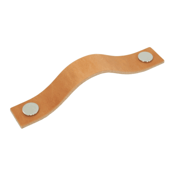 Läderhandtag RAW Strap 128 Natur/Blank Nickel