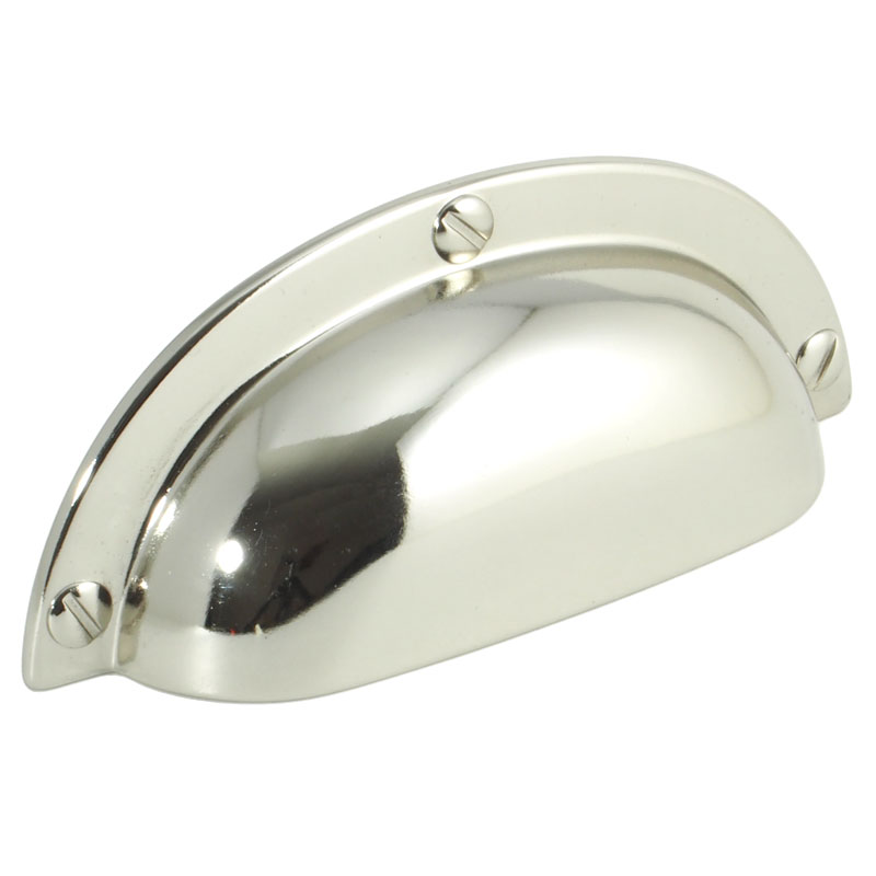 Skålhandtag Fridhem 64 - Blank nickel