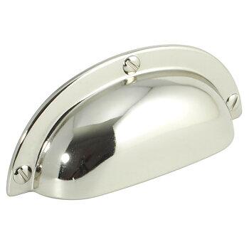 Skålhandtag Fridhem 64 - Blank nickel