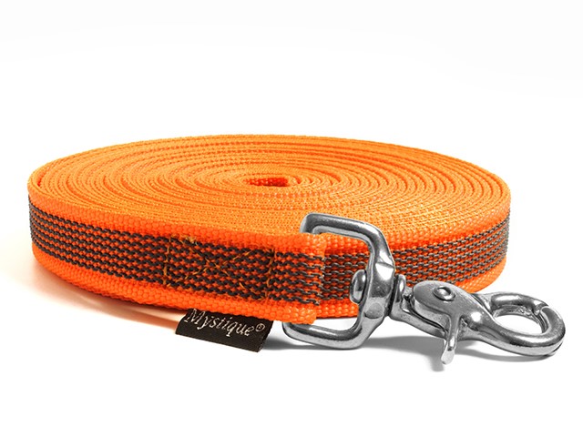 Mystique®  gummerad spårlina, 15m,  neonorange