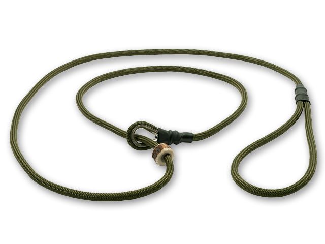 Mystique® Kort retrieverkoppel med hornstopper,  90 cm Khaki