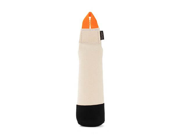 Dummy, linjetag, vit/svart 320g med namn - 2