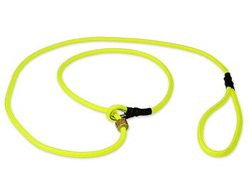 Retrieverkoppel med hornstopper,  150 cm Neongul 6mm