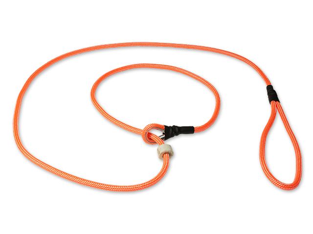 Retrieverkoppel med hornstopper,  150 cm Neonorange 6mm