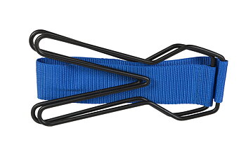 Viltbärare i nylon svart, röd & blå. Dubbel och enkel. Med text. 