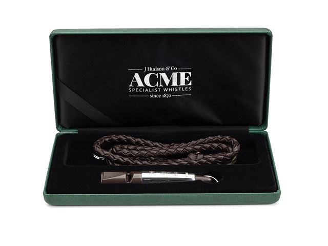 ACME visselpipa 211½ Sterling Silver "sleeve" Brun - används till spaniel/retrieverträning och jakt