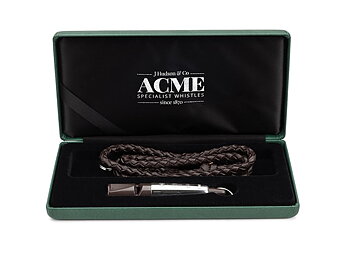 ACME whistle 211½ Sterling Silver "sleeve" Black - used for spaniel/retriever training and hunting