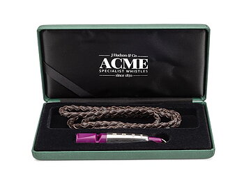 ACME whistle 211½ Sterling Silver "sleeve" Purple - used for spaniel/retriever training and hunting