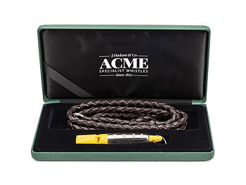 ACME whistle 211½ Sterling Silver "sleeve" Yellow - used for spaniel/retriever training and hunting