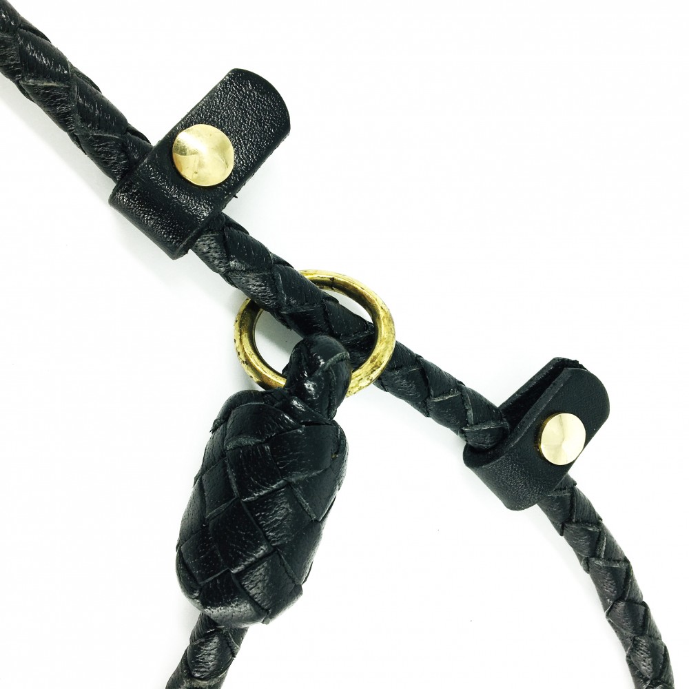 Leather by Beth Retrieverkoppel i veg.garvat buffelskinn, Svart - 2