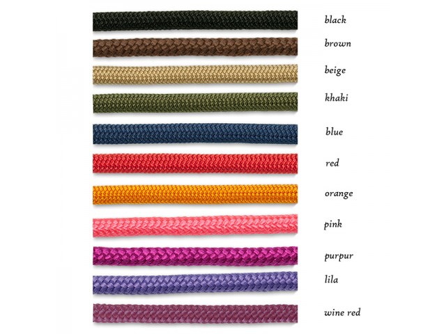 Mystique® Retrieverkoppel med hornstopper,  150 cm Vinröd 6mm - 2