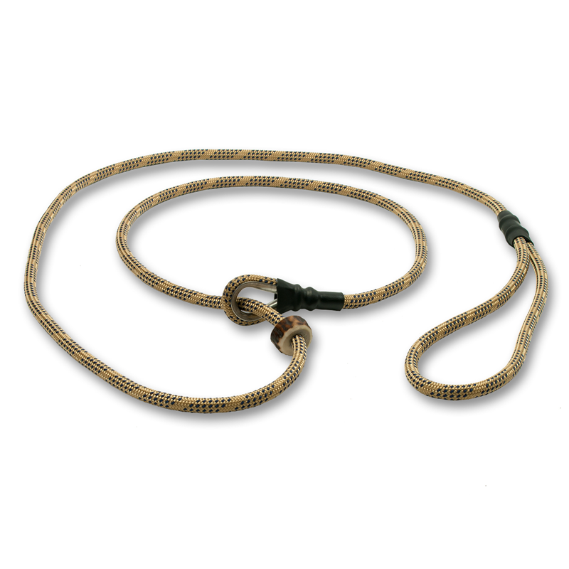 Mystique® Retrieverkoppel med hornstopper,  150 cm Beige/blå 6mm