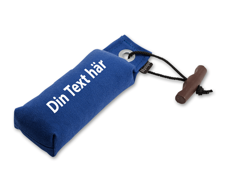 Dummy 150g med namn,  Blå